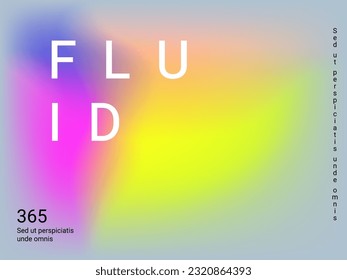 Colorful abstract blurred gradient mesh in retro style. Colorful vector illustration. Vector digital art design. Creative concept design. Abstract colorful liquid background.