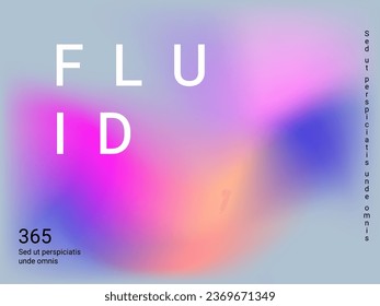 Colorful abstract blurred gradient mesh in retro style. Colorful vector illustration. Vector digital art design. Creative concept design. Abstract colorful liquid background.