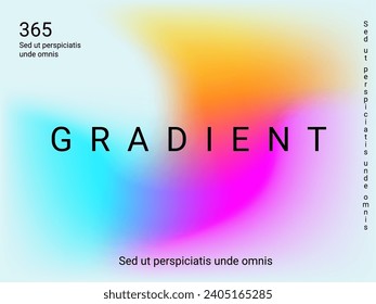 Colorful abstract blurred gradient mesh in retro style. Colorful vector illustration. Vector digital art design. Creative concept design. Abstract colorful liquid background.