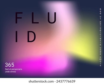 Colorful abstract blurred gradient mesh in retro style. Colorful vector illustration. Vector digital art design. Creative concept design. Abstract colorful liquid background.