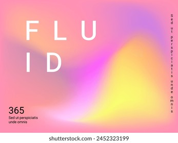 Colorful abstract blurred gradient mesh in retro style. Colorful vector illustration. Vector digital art design. Creative concept design. Abstract colorful liquid background.