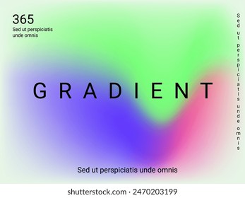 Colorful abstract blurred gradient mesh in retro style. Colorful vector illustration. Vector digital art design. Creative concept design. Abstract colorful liquid background.