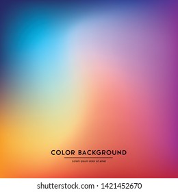 Colorful abstract blurred smooth gradient mesh vector