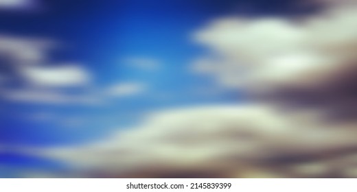 Colorful Abstract Blurry Image - Cloudy Sky - Wide Scale Background Creative Design Template - Illustration in Freely Editable Vector Format