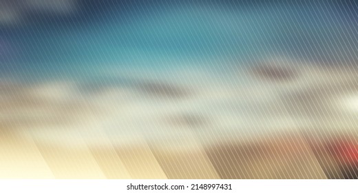 Imagen borrosa abstracta colorida - cielo nublado con patrón de líneas inclinadas transparentes - plantilla de diseño creativo de fondo a gran escala - Ilustración en formato vectorial libremente editable