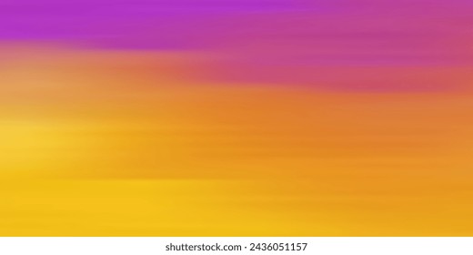 Colorful Abstract Blurry Painted Surface - Yellow and Purple Wide Scale Gradient Background, Creative Design Template - Illustration in Freely Editable Vector Format