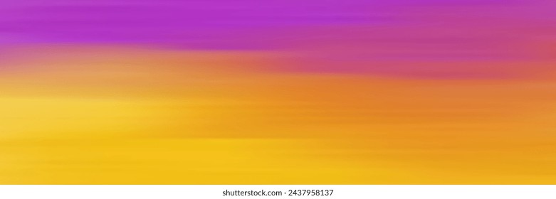 Colorful Abstract Blurry Painted Surface - Yellow and Purple Wide Scale Gradient Background, Creative Design Template - Illustration in Freely Editable Vector Format