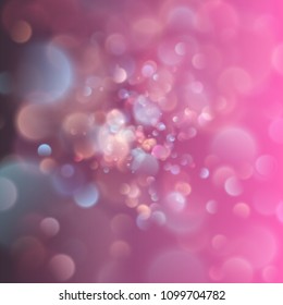 Colorful abstract bokeh background. Defocused festive lights. EPS 10 vector file