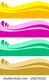 Colorful abstract borders