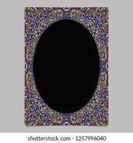 Colorful abstract botanical garden pattern page frame template background - vector stationery graphic