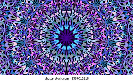 Colorful abstract botanical kaleidoscope mandala geometry wallpaper - tribal vector illustration