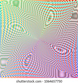 Colorful abstract bright background with colorful twisted wavy lines and shapes. Decorative design texture. Vector illustration.
