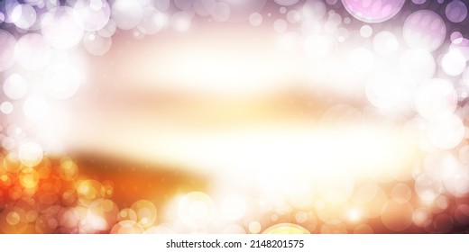 Imagen borrosa brillante abstracta colorida con efecto bokeh, patrón burbujeante - Diseño creativo a gran escala brillante, plantilla para diseños web o navideños - Ilustración en formato vectorial libremente editable