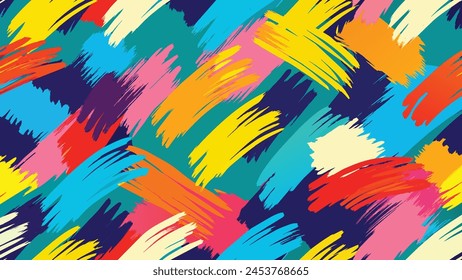 Colorful abstract brush stoke painting seamless abstract background.