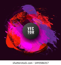 Colorful abstract brush stroke background.