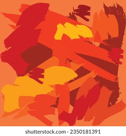 Illustration abstraite de coups de brosse colorés, arrière-plan 