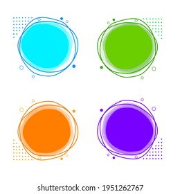 Colorful abstract bubble background with elements