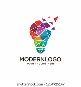 colorful abstract bulb logo