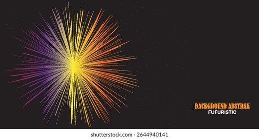 Explosão abstrata colorida - explosão dinâmica de linhas