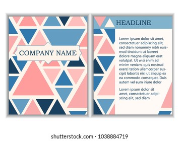 Colorful abstract business brochure template. Vector illustration