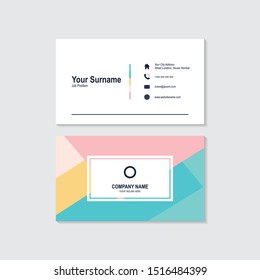 Colorful abstract business card template Vol 1