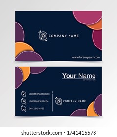 Colorful abstract business card template	