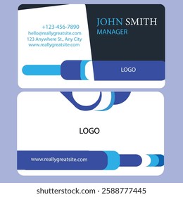 Colorful abstract business card template
