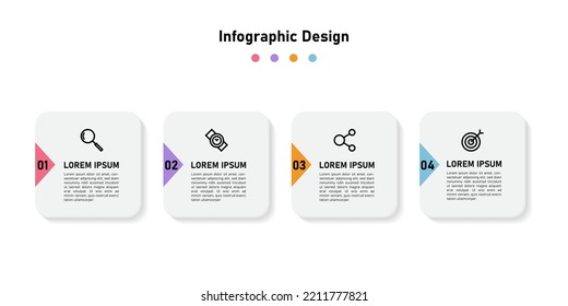 Colorful abstract business infographic template