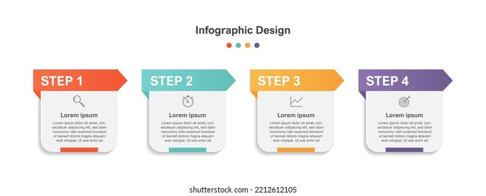 Colorful abstract business infographic template