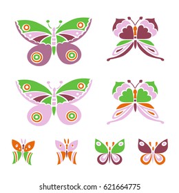 Colorful abstract butterflies