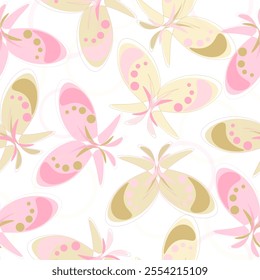 Colorful abstract butterflies isolated on white background, seamless pattern drawing in watercolor  Hand drawn on isolated background.