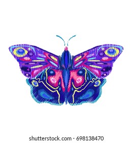 Colorful Abstract butterfly, blue butterfly, vector illustration