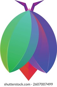 A colorful, abstract Butterfly design with geometric shapes and a vibrant gradient, perfect for modern branding and artistic projects
