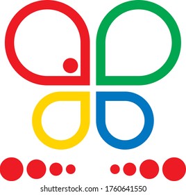 Colorful abstract butterfly logo with wings