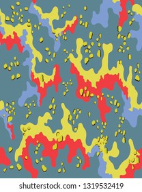 Colorful abstract camouflage pattern.Seamless vector wallpaper.