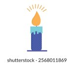 Colorful abstract candle flat vector illustration 