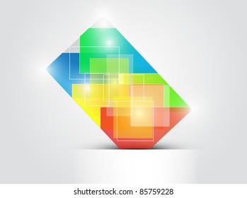Colorful abstract card. Vector illustration