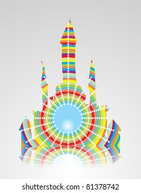 Colorful abstract castle