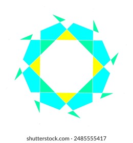 Colorful Abstract Central Design Element 
