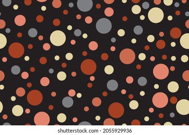 Colorful abstract circle background with seamless pattern vector illustration