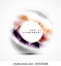 Colorful abstract circle banner, vector message presentation template