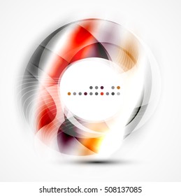 Colorful abstract circle banner, vector message presentation template