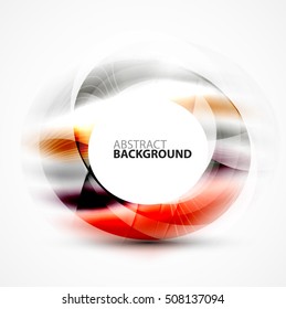 Colorful abstract circle banner, vector message presentation template