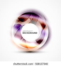 Colorful abstract circle banner, vector message presentation template