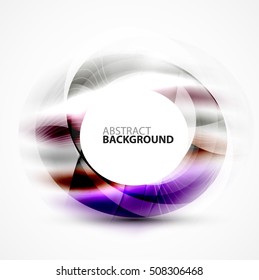 Colorful abstract circle banner, vector message presentation template
