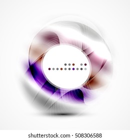 Colorful abstract circle banner, vector message presentation template