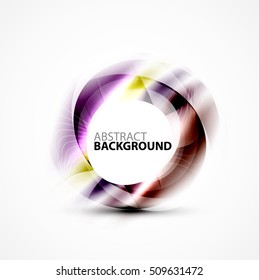 Colorful abstract circle banner, vector message presentation template