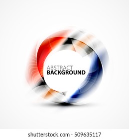Banner de círculo abstracto colorido, plantilla de presentación de mensajes vectoriales
