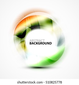 Colorful abstract circle banner, vector message presentation template