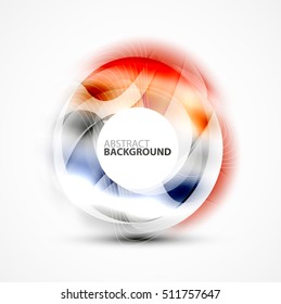 Colorful abstract circle banner, vector message presentation template